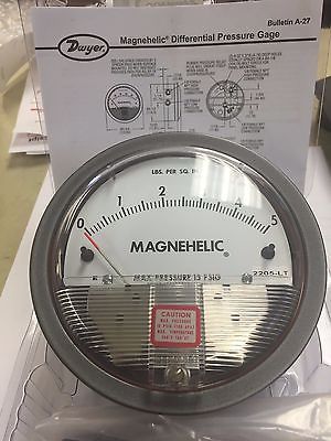 Dwyer 2205 Magnehelic Differential Pressure Gauge 0-5 PSI