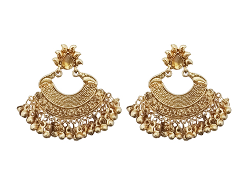 Brown Chandbali Earrings