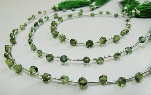 AAA Quality Natural Green Apatite Gemstone Onion Shape Beads