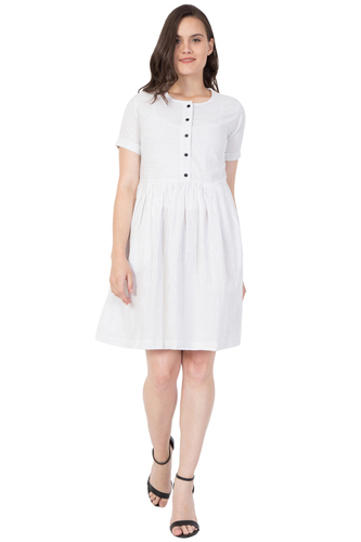 Mythya Ladies Wrap White Dress