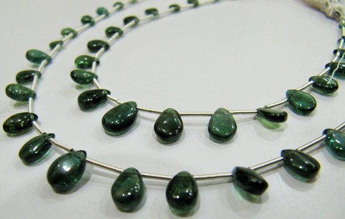 AAA Quality Dark Green Apatite Gemstone Pear Shape  Beads
