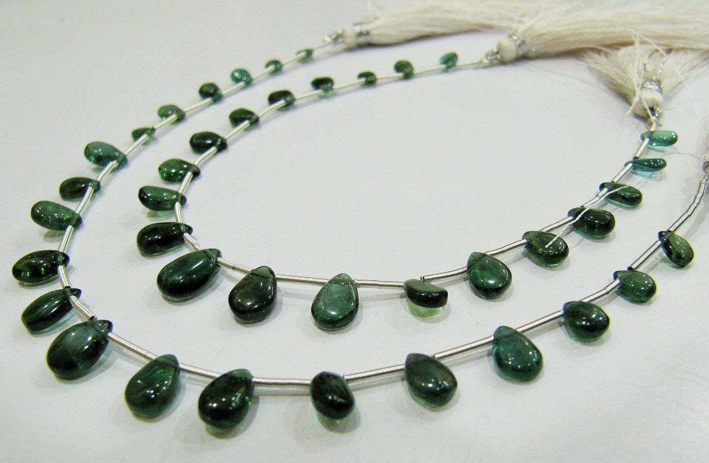 AAA Quality Dark Green Apatite Gemstone Pear Shape  Beads