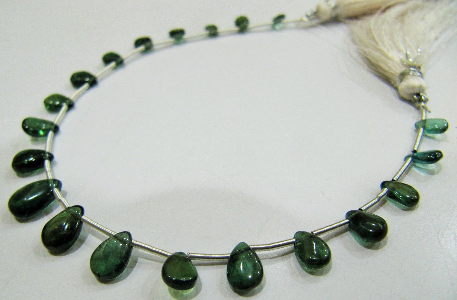 AAA Quality Dark Green Apatite Gemstone Pear Shape  Beads