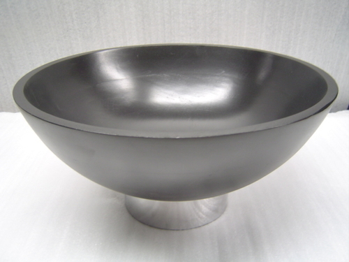 WOODEN BOWL WITH METL BASE