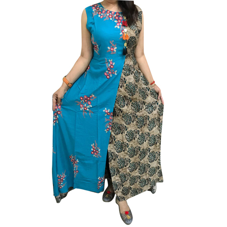 Ladies Printed Overlapping Kurti