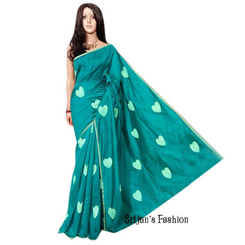 Fancy Hand Paint Cotton Silk Saree