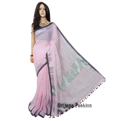 Handloom Linen Saree