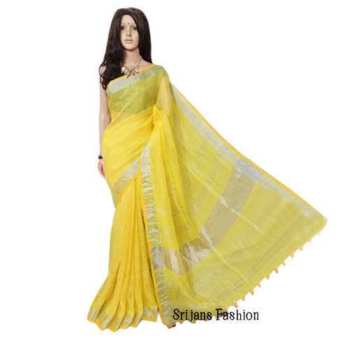Cotton Linen Saree