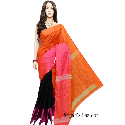 Ladies Silk Cotton Ghicha Mahapar Fancy Saree