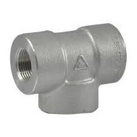 Stainless Steel Unequal Tee - Stainless Steel, Female Connection, T Shape, Asme Standard | Durable Design For Reliable Fluid Flow