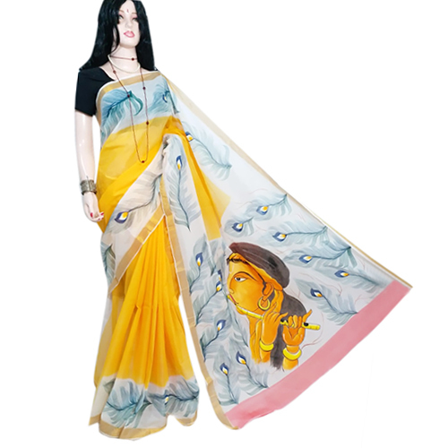 Cotton Ladies Chapa Fancy Sarees