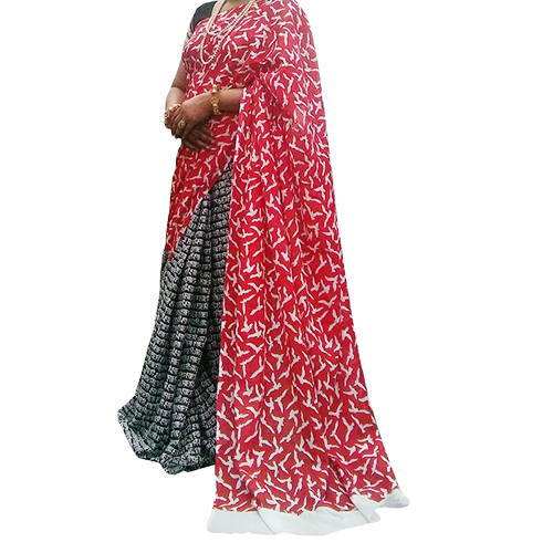 Ladies Hand Printed Saree