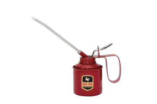 Red Chetak Oil Can