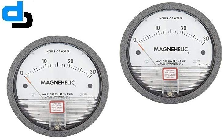 Dwyer USA Model 2300-00 Magnehelic Gage Range 0.125-0-0.125 Inch WC