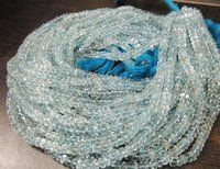 AAA Quality Natural Blue Topaz Beads Rondelle Faceted  Beads.