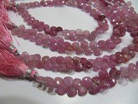 Very Good Quality Natural Pink Ruby Heart Shape Faceted Beads .