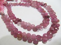 Very Good Quality Natural Pink Ruby Heart Shape Faceted Beads .