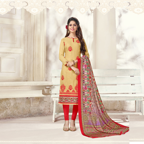 Beige Formal Salwar Suit