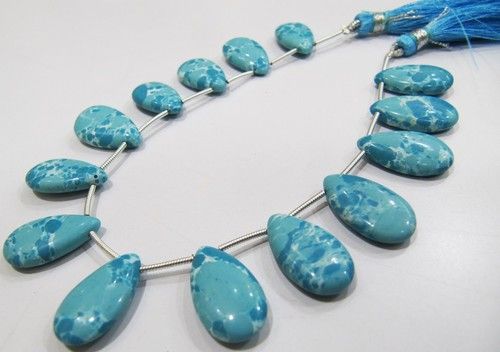 AAA Quality Blue Turquoise Smooth Plain Beads