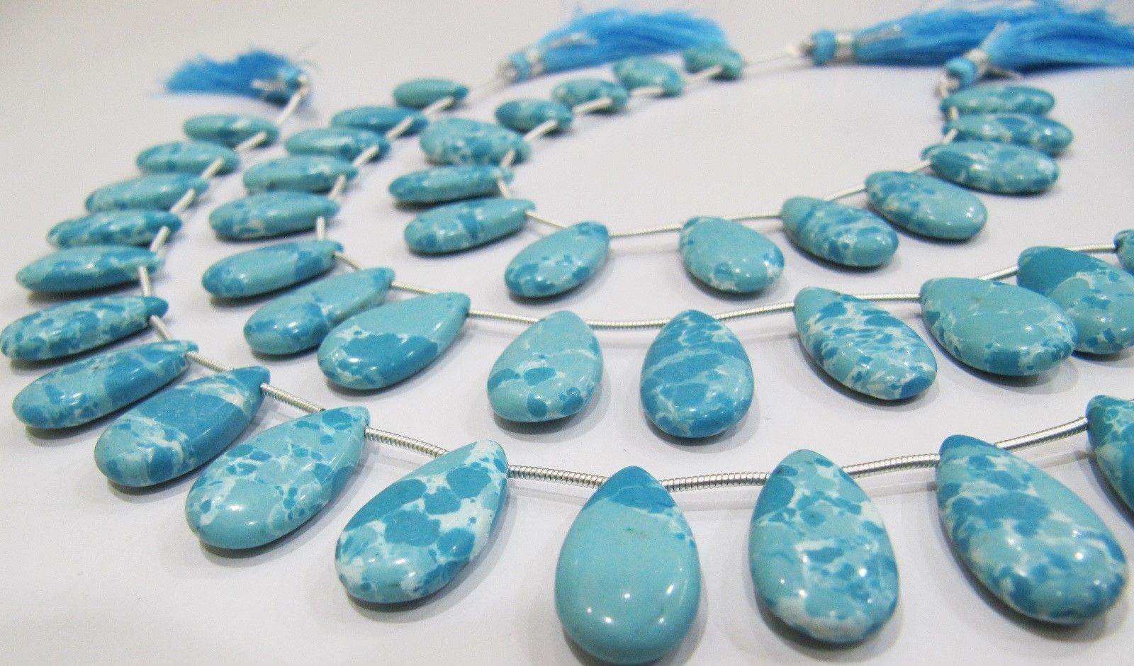 AAA Quality Blue Turquoise Smooth Plain Beads