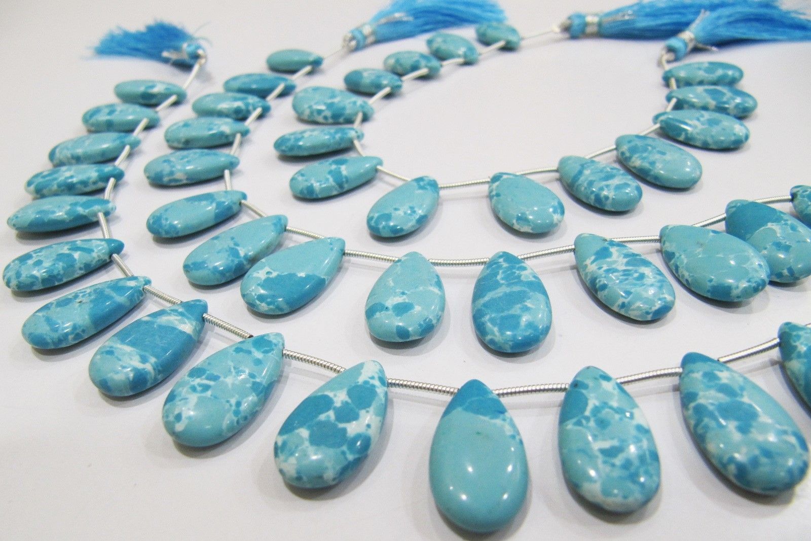 AAA Quality Blue Turquoise Smooth Plain Beads