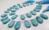 AAA Quality Blue Turquoise Smooth Plain Beads