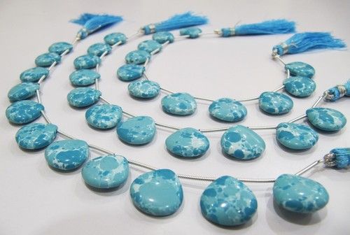 AAA Quality Blue Turquoise Smooth Plain Beads