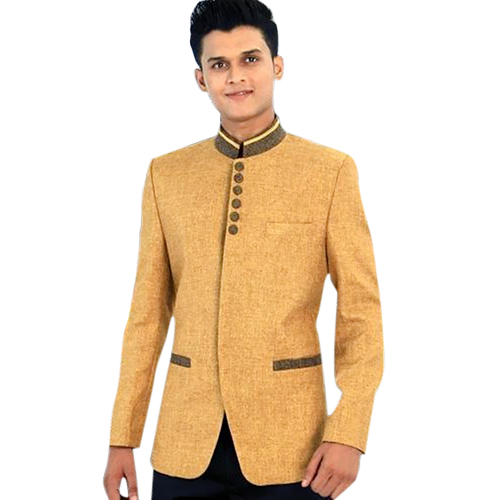 Yellow Mens Designer Jodhpuri Suits