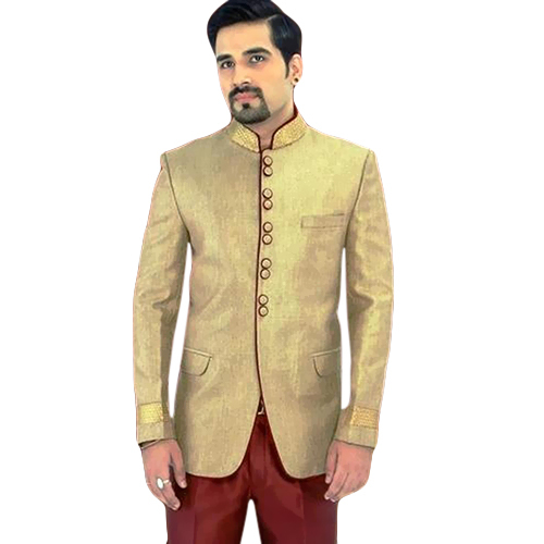 Golden Mens Plain Jodhpuri Suits