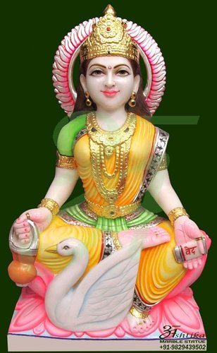 Marble Panchmukhi Gayatri Mata Statue