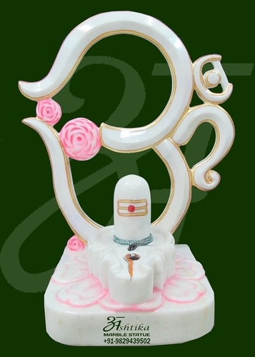 White Marble Shivling Statue