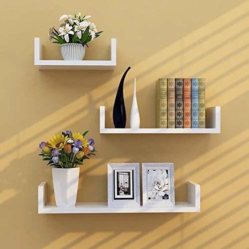 Set of 3 Floating U Shape Shelves for Storage Display Shelf Set of 3 Floating U Shape Shelves for Storage Display Shelf