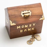 Handcrafted Antique Wooden Money Bank - Coin Saving Box - Piggy Bank - Gifts for Kids, Girls, Boys & Adults, 5 Inches Handcrafted Antique Wooden Money Bank - Coin Saving Box - Piggy Bank - Gifts for Kids, Girls, Boys & Adults, 5 Inches
