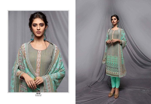 As Shown In The Image Embroidery Worked Designer Straight Salwar Suit