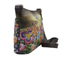 Women Hand Painted Leather Sling Bag