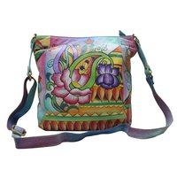 Women Hand Painted Leather Messenger Bag