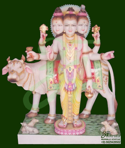 Marble Dattatreye Statue