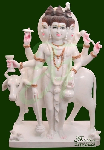 Marble Dattatreye Statue