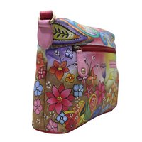 Hand Painted Leather Shoulder Bag