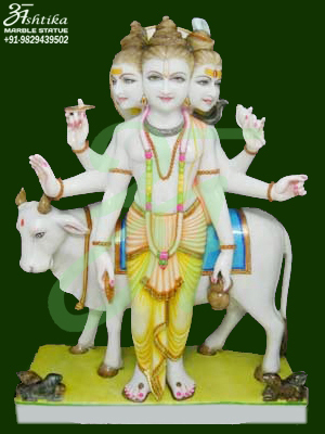 Marble Dattatreye Statue