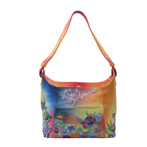 Women Hand Painted Leather Shoulder Bag