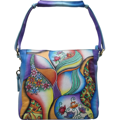 Woman Leather Hand Painted Shoulder Bag Usage: For Office And College