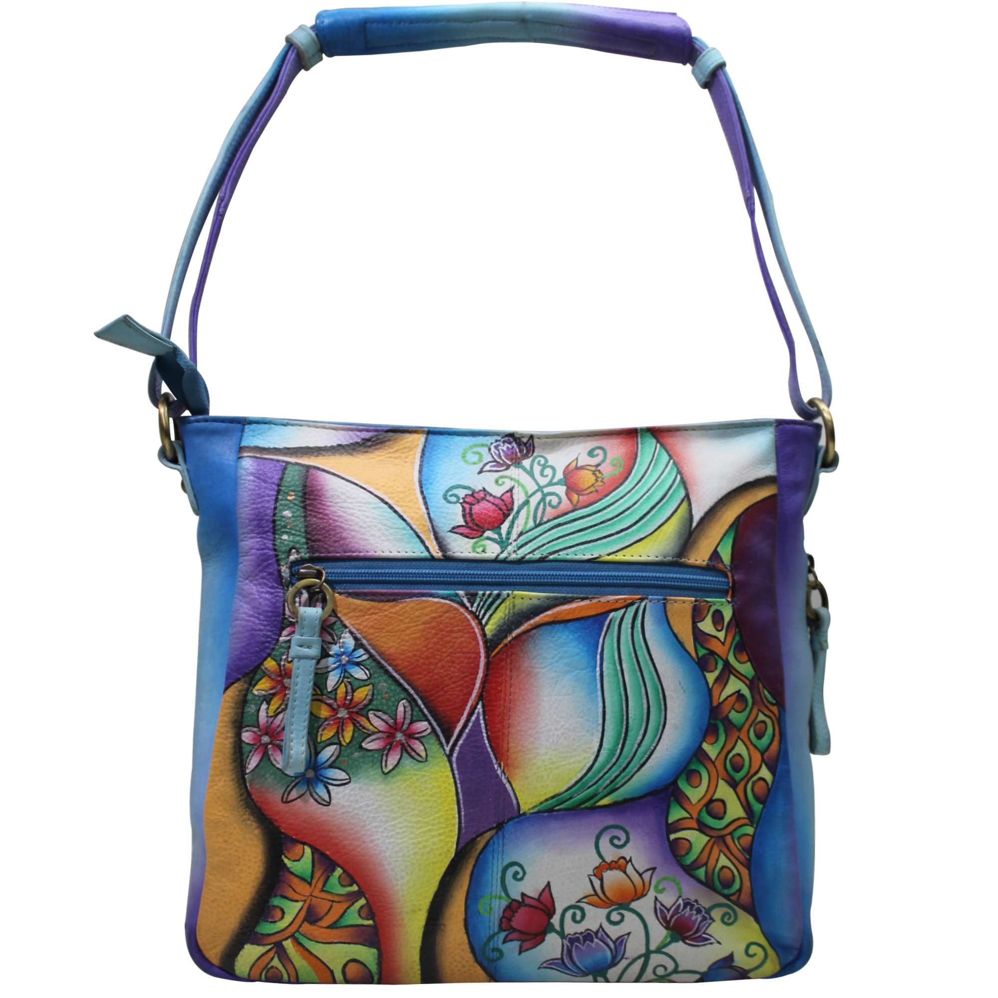 Woman Leather Hand Painted Shoulder Bag