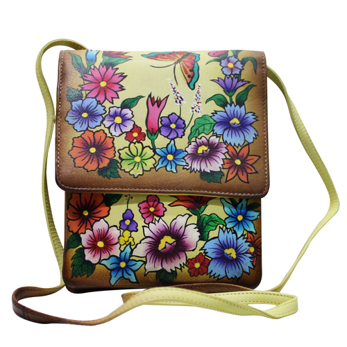 Women Hand Painted Leather Sling Bag