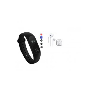 Fitness Band With Heart Rate Sensor-Pedometer-Sleep Monitoring With Earpod