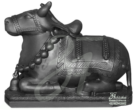 Marble Nandi Statue