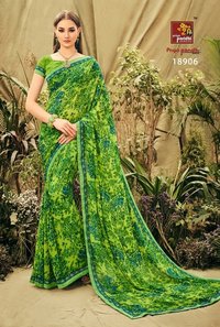 Fancy Georgette Print Sarees