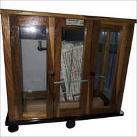 Physical Pan Balancer - Wooden Enclosure, Stainless Steel Weighing Assembly | Double Glass Doors, Easy To Use, Air Flow Prevention