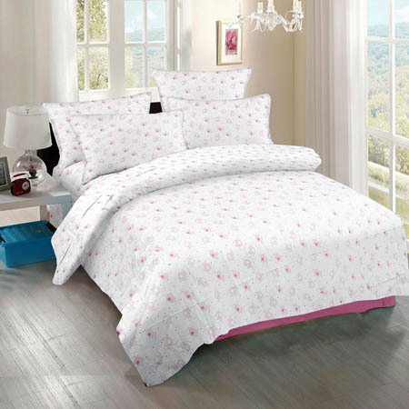 White Light Printed Bedsheet