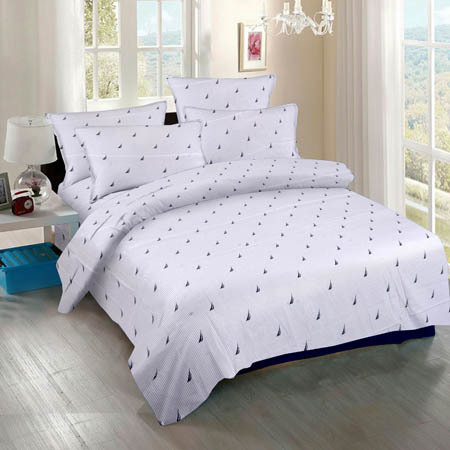 White Black Print Bedsheets